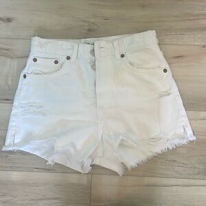 White Zara Jean Shorts